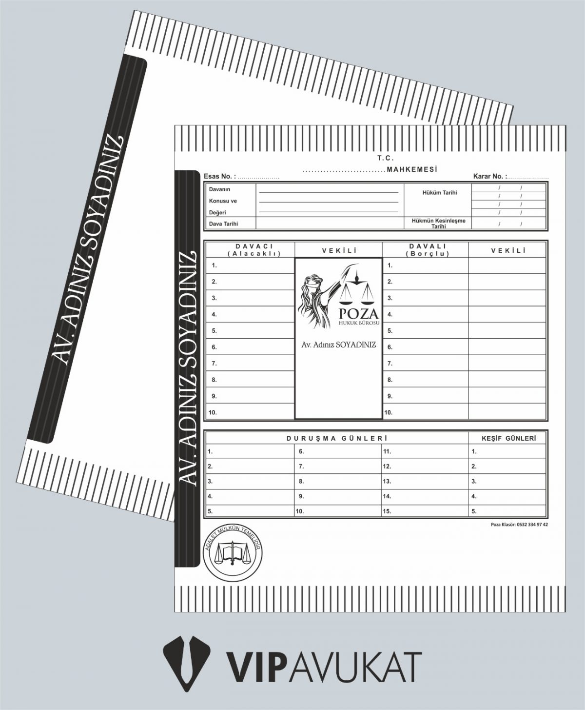 avukat mahkeme dava dosyası şablon 107